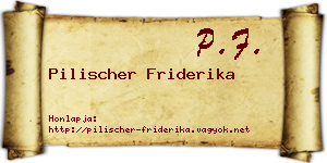 Pilischer Friderika névjegykártya